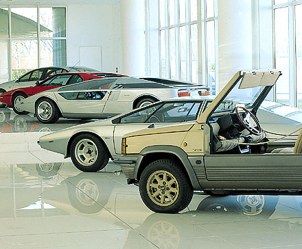 Lotus Esprit the Silver Car and the Maserati Boomerang were displayed 